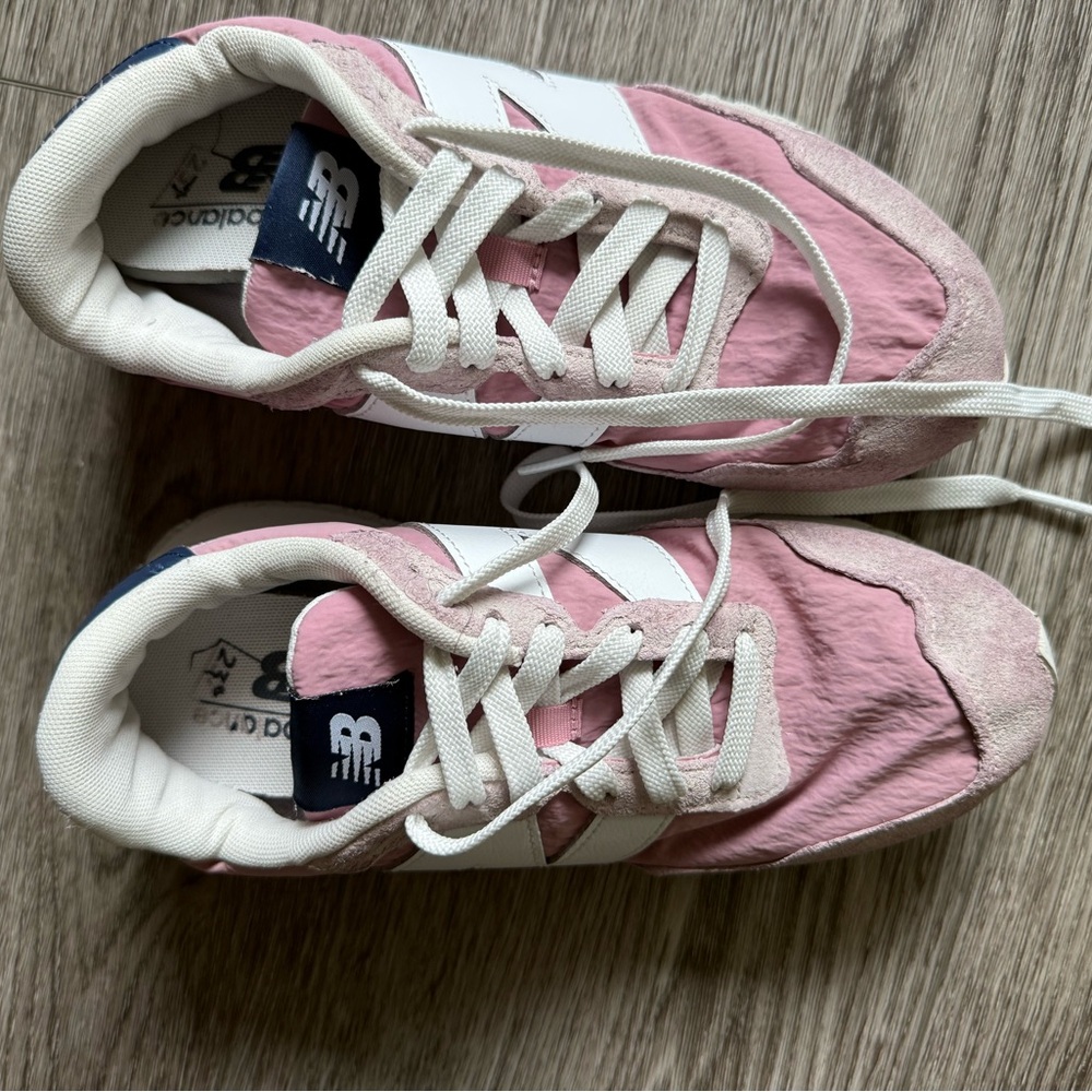 New Balance Pink and White Athletic Shoes - Picture 2 of 3